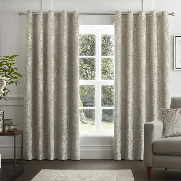 Curtina Chateau Natural Eyelet Curtains 4 Curtina Chateau Natural Eyelet Curtains - Image 2