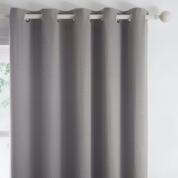 Dreams N Drapes Indiana Grey Eyelet Curtains 3 Dreams N Drapes Indiana Grey Eyelet Curtains