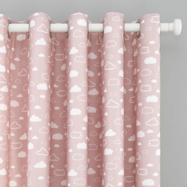 Dunelm Pink Cloud Thermal Blackout Eyelet Curtains 3 Dunelm Pink Cloud Thermal Blackout Eyelet Curtains