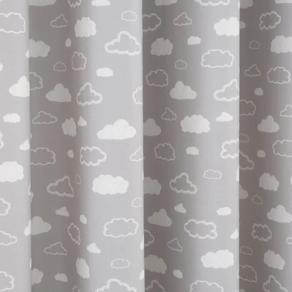 Dunelm Grey Cloud Thermal Blackout Eyelet Curtains 5 Dunelm Grey Cloud Thermal Blackout Eyelet Curtains - Image 3