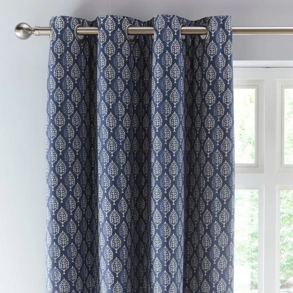 Dunelm Connor Tree Folkestone Blue Eyelet Curtains 3 Dunelm Connor Tree Folkestone Blue Eyelet Curtains
