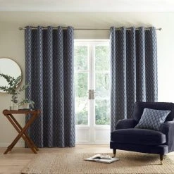 Dunelm Connor Tree Folkestone Blue Eyelet Curtains 9 Dunelm Connor Tree Folkestone Blue Eyelet Curtains -Dunelm Shop 30751784 alt01