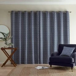 Dunelm Connor Tree Folkestone Blue Eyelet Curtains 11 Dunelm Connor Tree Folkestone Blue Eyelet Curtains -Dunelm Shop 30751784 alt04