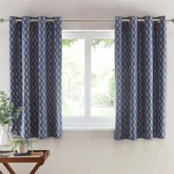 Dunelm Connor Tree Folkestone Blue Eyelet Curtains 12 Dunelm Connor Tree Folkestone Blue Eyelet Curtains -Dunelm Shop 30751784 alt05