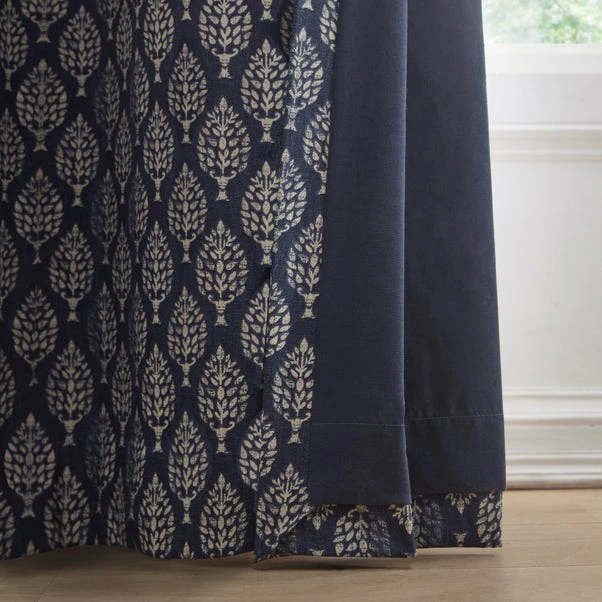 Dunelm Connor Tree Folkestone Blue Eyelet Curtains 8 Dunelm Connor Tree Folkestone Blue Eyelet Curtains - Image 6