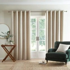 Dunelm Connor Tree Warm Sand Eyelet Curtains 9 Dunelm Connor Tree Warm Sand Eyelet Curtains -Dunelm Shop 30751794 alt01