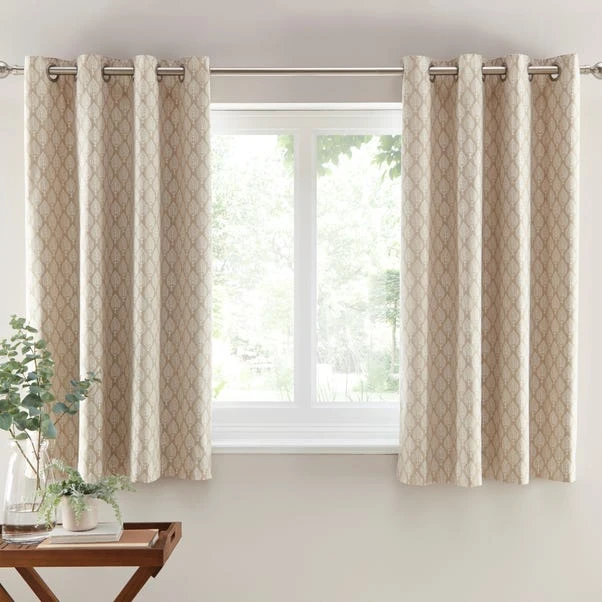 Dunelm Connor Tree Warm Sand Eyelet Curtains 7 Dunelm Connor Tree Warm Sand Eyelet Curtains - Image 5