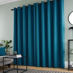 Dunelm Bondi Peacock Eyelet Curtains 12 Dunelm Bondi Peacock Eyelet Curtains -Dunelm Shop 30753984 alt04