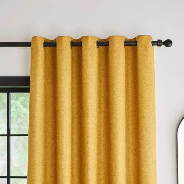 Dunelm Bondi Old Gold Eyelet Curtains 3 Dunelm Bondi Old Gold Eyelet Curtains