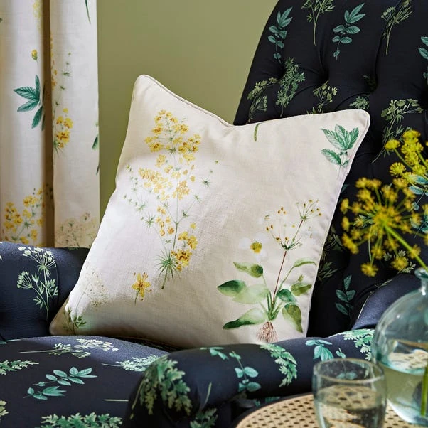 Natural History Museum Marsh Botanical Ochre Eyelet Curtains 7 Natural History Museum Marsh Botanical Ochre Eyelet Curtains - Image 5