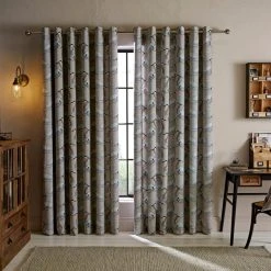 Natural History Museum Heron Natural Eyelet Curtains 9 Natural History Museum Heron Natural Eyelet Curtains -Dunelm Shop 30754102 alt01