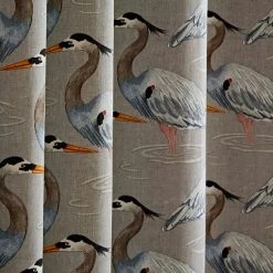 Natural History Museum Heron Natural Eyelet Curtains 10 Natural History Museum Heron Natural Eyelet Curtains -Dunelm Shop 30754102 alt02