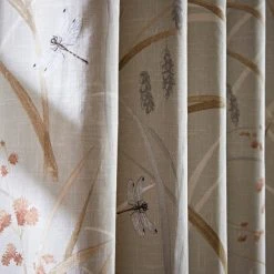 Natural History Museum Riverside Grasses Natural Eyelet Curtains 10 Natural History Museum Riverside Grasses Natural Eyelet Curtains -Dunelm Shop 30754111 alt02