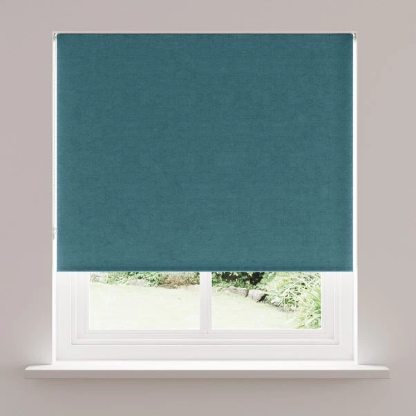 Dunelm Luna Teal Blackout Roller Blind 3 Dunelm Luna Teal Blackout Roller Blind