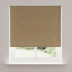 Dunelm Luna Dark Sand Blackout Roller Blind
