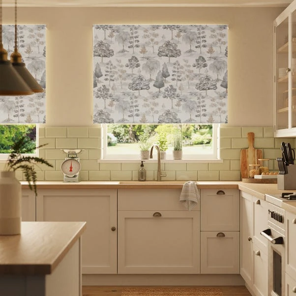 Dunelm Watercolour Trees Natural Blackout Roller Blind 5 Dunelm Watercolour Trees Natural Blackout Roller Blind - Image 4