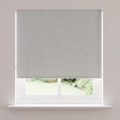 Dunelm Montreal Dove Grey Blackout Roller Blind