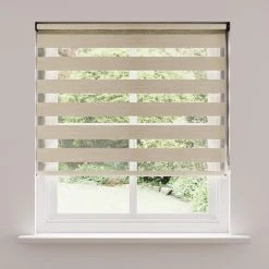 Dunelm Stria Day And Night Natural Roller Blind