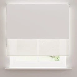 Dunelm Sheer White Blackout Double Roller Blind 10 Dunelm Sheer White Blackout Double Roller Blind -Dunelm Shop 30754469 alt02