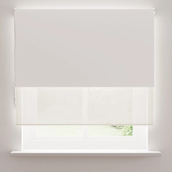 Dunelm Sheer White Blackout Double Roller Blind 5 Dunelm Sheer White Blackout Double Roller Blind - Image 3