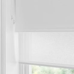 Dunelm Sheer White Blackout Double Roller Blind 12 Dunelm Sheer White Blackout Double Roller Blind -Dunelm Shop 30754469 alt04