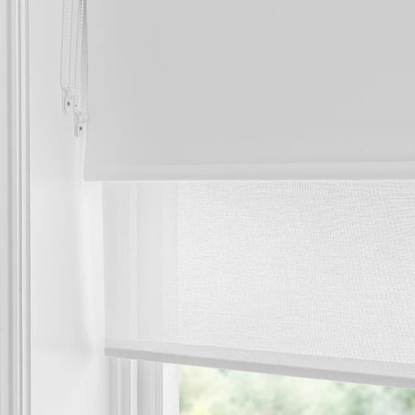 Dunelm Sheer White Blackout Double Roller Blind 7 Dunelm Sheer White Blackout Double Roller Blind - Image 5