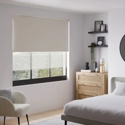 Dunelm Sheer Dove Grey Blackout Double Roller Blind -Dunelm Shop 30754474 alt01