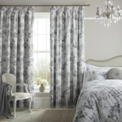 Holly Willoughby Tamsin Grey Pencil Pleat Curtains 9 Holly Willoughby Tamsin Grey Pencil Pleat Curtains -Dunelm Shop 30754662 alt03
