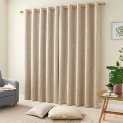 Dunelm Albert Chenille Warm Sand Eyelet Curtains 11 Dunelm Albert Chenille Warm Sand Eyelet Curtains -Dunelm Shop 30754754 alt04
