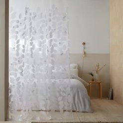 Dunelm Elements Modern Leaf Burn Out Multicoloured Slot Top Voile Panel 10 Dunelm Elements Modern Leaf Burn Out Multicoloured Slot Top Voile Panel -Dunelm Shop 30754760 alt03