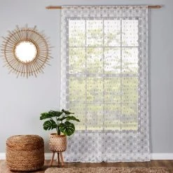 Dunelm Embroidered Aztec Slot Top Voile 10 Dunelm Embroidered Aztec Slot Top Voile -Dunelm Shop 30754849 alt04