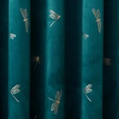 Dunelm Dragonfly Foil Charm Blue Eyelet Curtains -Dunelm Shop 30754908 alt02