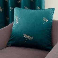 Dunelm Dragonfly Foil Charm Blue Eyelet Curtains -Dunelm Shop 30754908 alt07