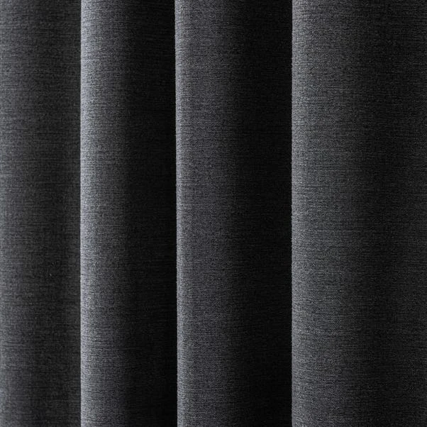 Dunelm Zodiac Charcoal Blackout Eyelet Curtains 5 Dunelm Zodiac Charcoal Blackout Eyelet Curtains - Image 3