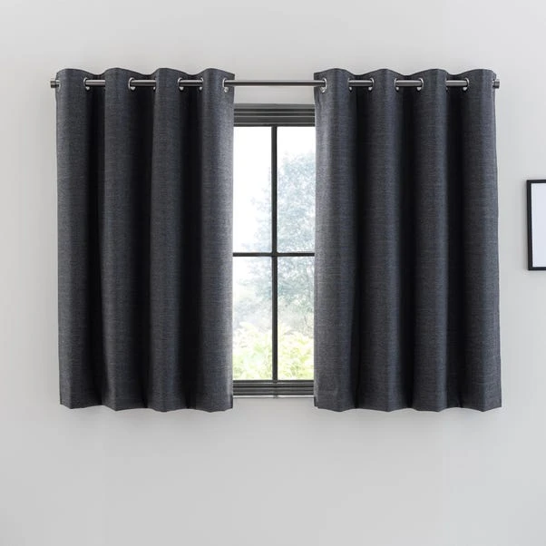 Dunelm Zodiac Charcoal Blackout Eyelet Curtains 7 Dunelm Zodiac Charcoal Blackout Eyelet Curtains - Image 5