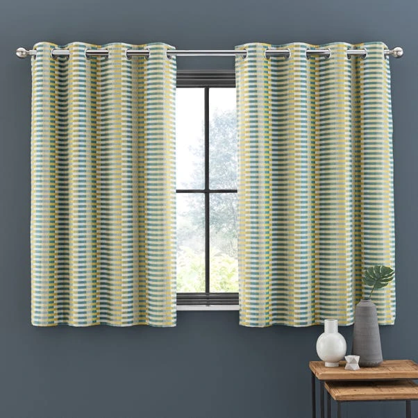 Elements Kansas Stripe Chartreuse Eyelet Curtains 7 Elements Kansas Stripe Chartreuse Eyelet Curtains - Image 5