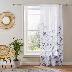 Dunelm Printed Bamboo Slot Top Voile -Dunelm Shop 30755382 alt01
