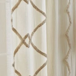 Dunelm Cotton Global Tufted Hidden Tab Top Voile 8 Dunelm Cotton Global Tufted Hidden Tab Top Voile -Dunelm Shop 30755394 alt02