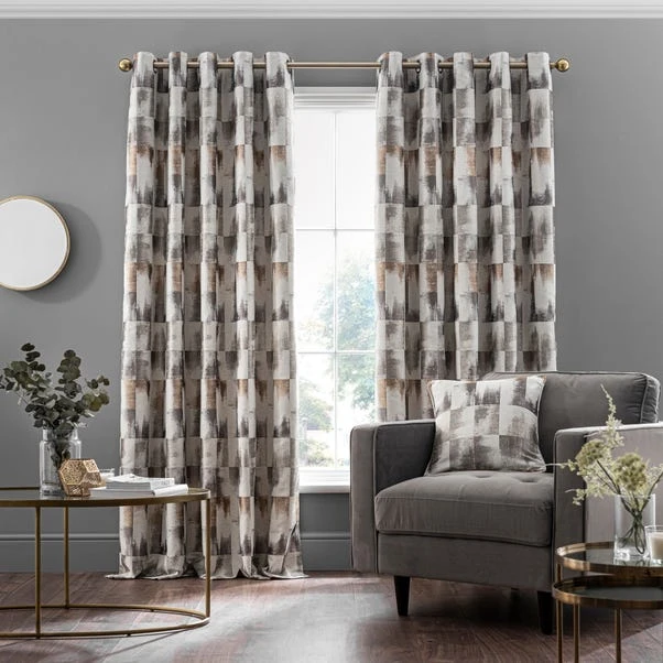 Dunelm Belgravia Silver Eyelet Curtains 4 Dunelm Belgravia Silver Eyelet Curtains - Image 2