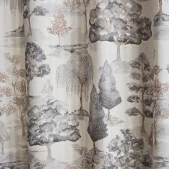 Dunelm Watercolour Trees Natural Eyelet Curtains -Dunelm Shop 30755505 alt02