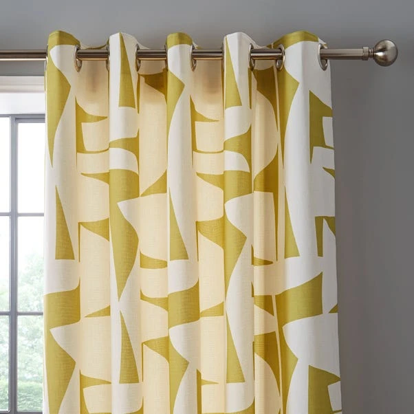 Elements Klipp Chartreuse Eyelet Curtains 3 Elements Klipp Chartreuse Eyelet Curtains