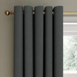 Dunelm Berlin Charcoal Thermal Blackout Eyelet Curtains