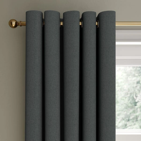 Dunelm Berlin Charcoal Thermal Blackout Eyelet Curtains 3 Dunelm Berlin Charcoal Thermal Blackout Eyelet Curtains