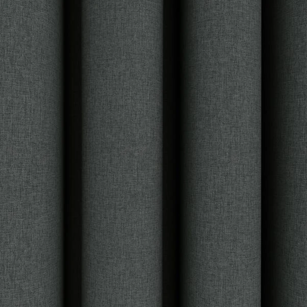 Dunelm Berlin Charcoal Thermal Blackout Eyelet Curtains 5 Dunelm Berlin Charcoal Thermal Blackout Eyelet Curtains - Image 3