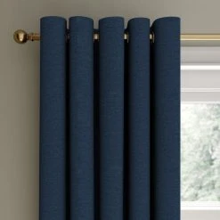 Dunelm Berlin Navy Thermal Blackout Eyelet Curtains