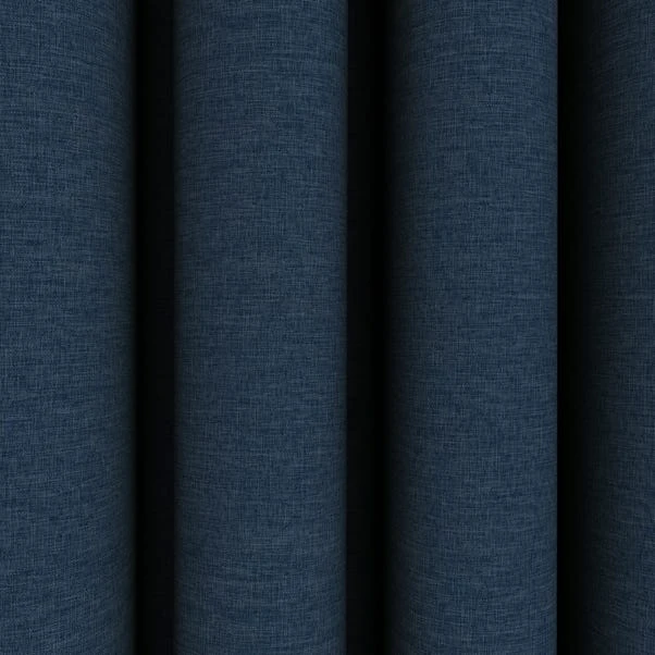 Dunelm Berlin Navy Thermal Blackout Eyelet Curtains 5 Dunelm Berlin Navy Thermal Blackout Eyelet Curtains - Image 3