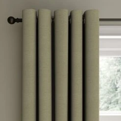 Dunelm Berlin Olive Thermal Blackout Eyelet Curtains