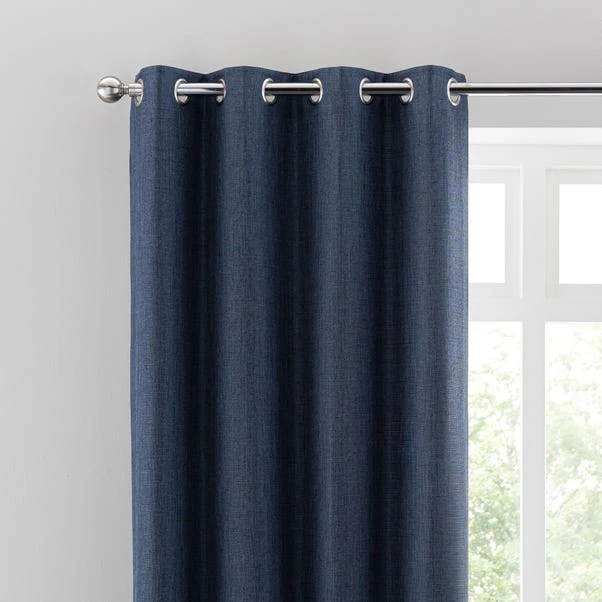 Dunelm Paris Recycled Navy Eyelet Curtains 3 Dunelm Paris Recycled Navy Eyelet Curtains