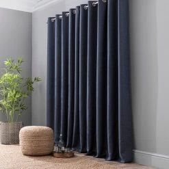 Dunelm Paris Recycled Navy Eyelet Curtains 12 Dunelm Paris Recycled Navy Eyelet Curtains -Dunelm Shop 30756161 alt04