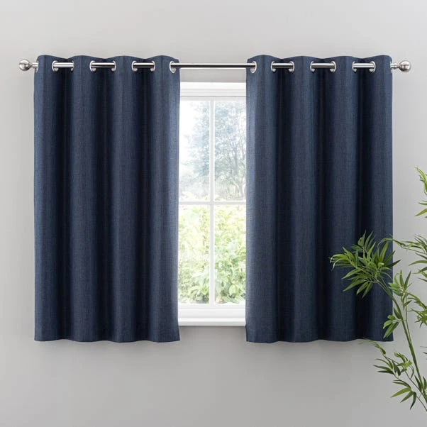 Dunelm Paris Recycled Navy Eyelet Curtains 8 Dunelm Paris Recycled Navy Eyelet Curtains - Image 6